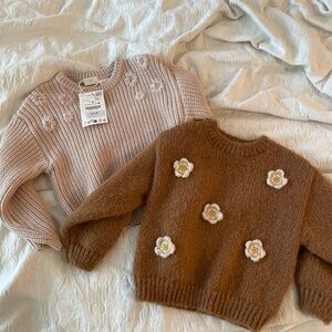 Zara 4T sweaters NEW